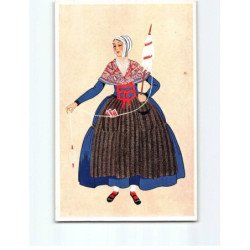 Lot de 6 cartes postales en couleur reproduisant six costumes d'Entre Loire et Gironde - très bon état