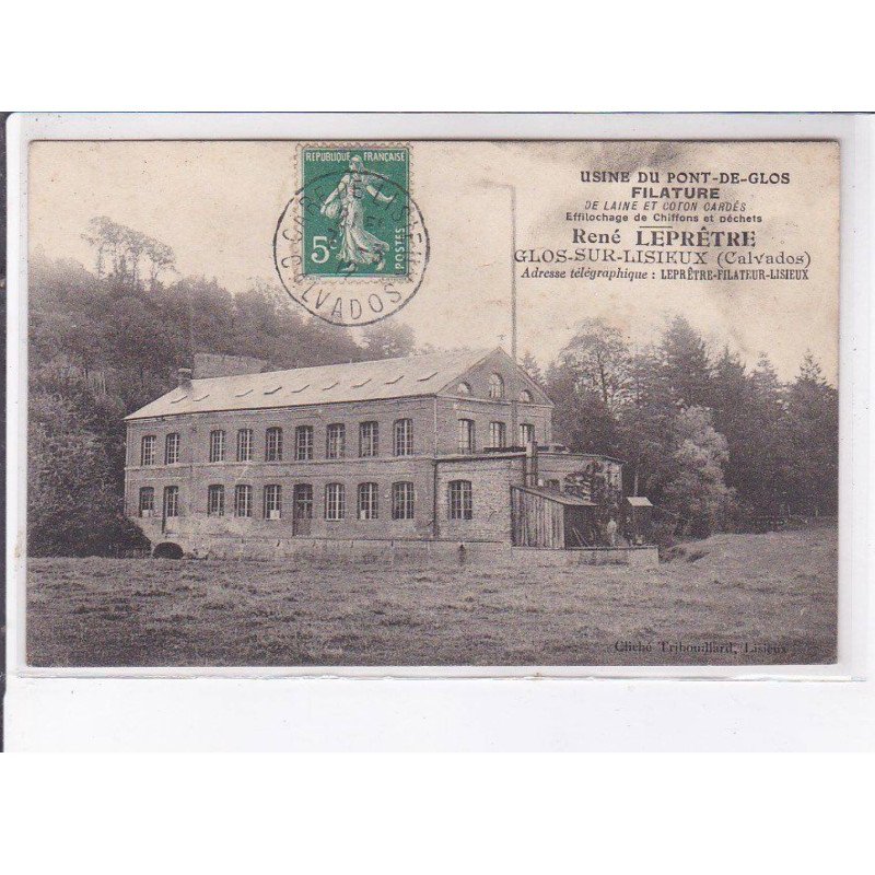 PONT-de-GLOS: usine, filature de laine et de coton cardes -  état