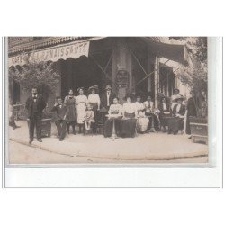 PARIS : carte photo du café de la Renaissante - très bon état