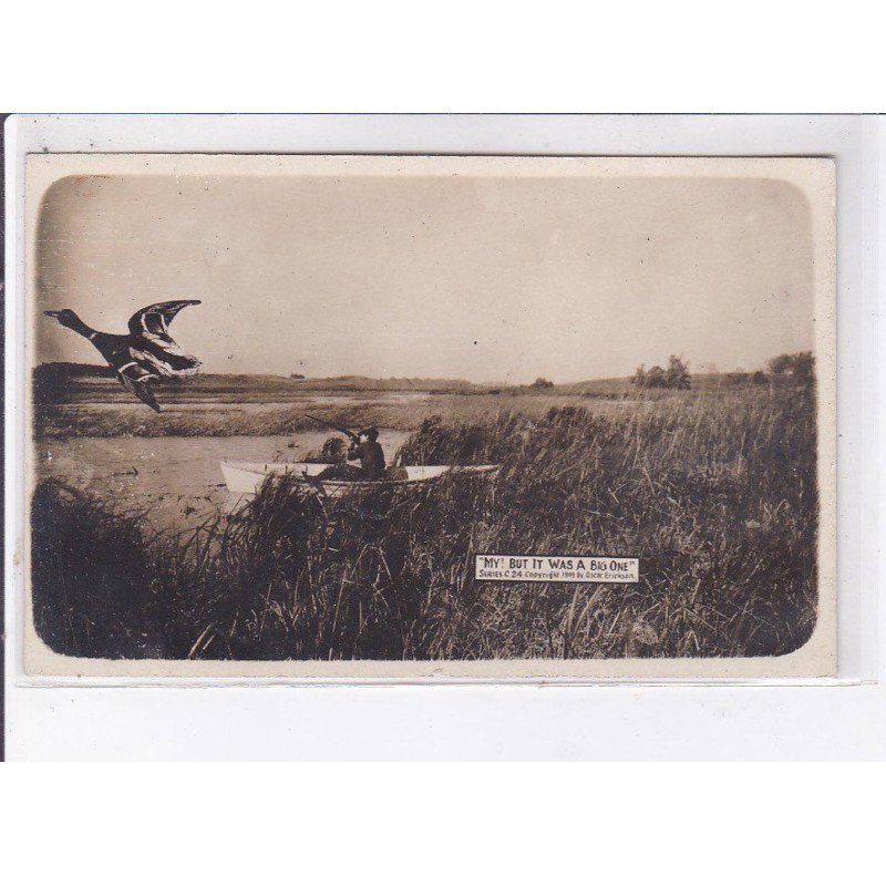SURREALISME: photo montage, chasse, my! but it was a big one - très bon état