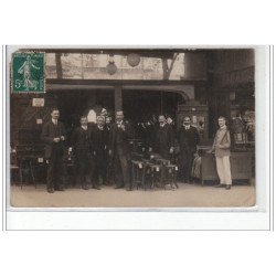 PARIS : carte photo de marchands de meubles (magasin)  - bon état  (un coin abimé)