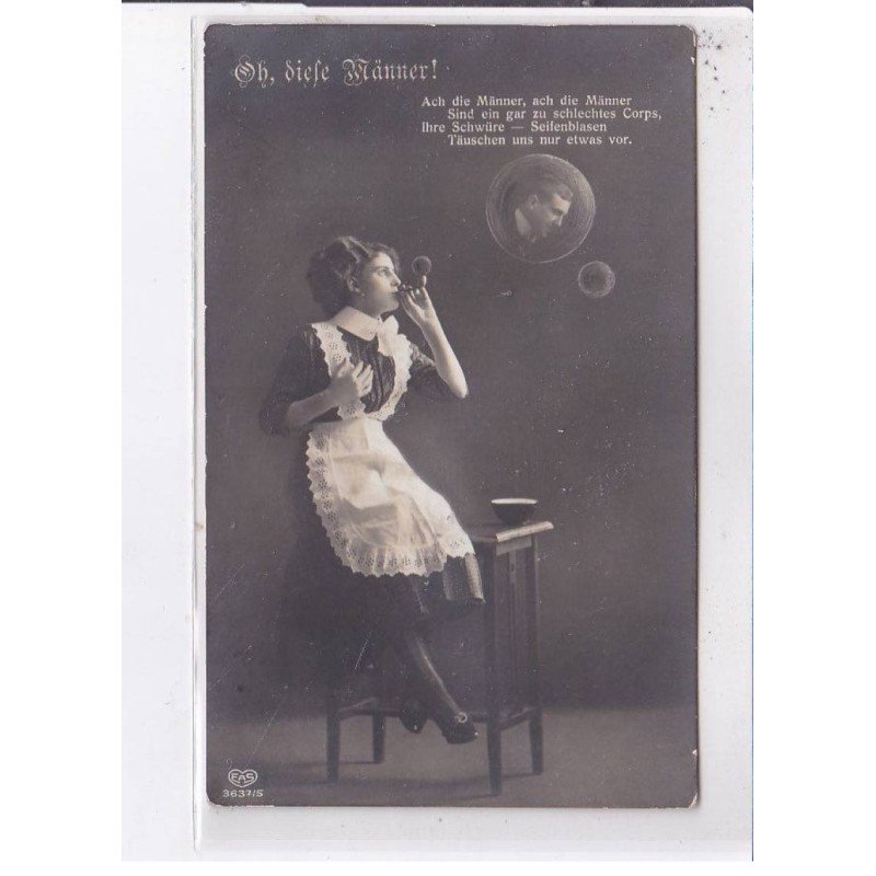 SURREALISME: photo montage, femme, bulle - très bon état