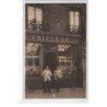 PARIS : carte photo d'un salon de coiffure (magasin)  - très bon état