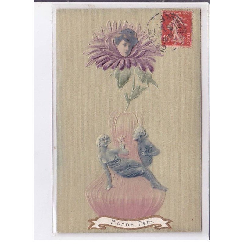 SURREALISME: photo montage, bonne fête - très bon état