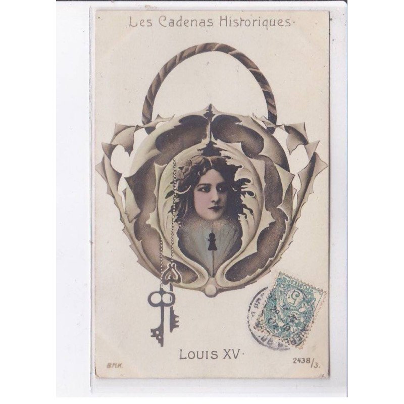SURREALISME: photo montage, les cadenas historiques, Louis XV - très bon état