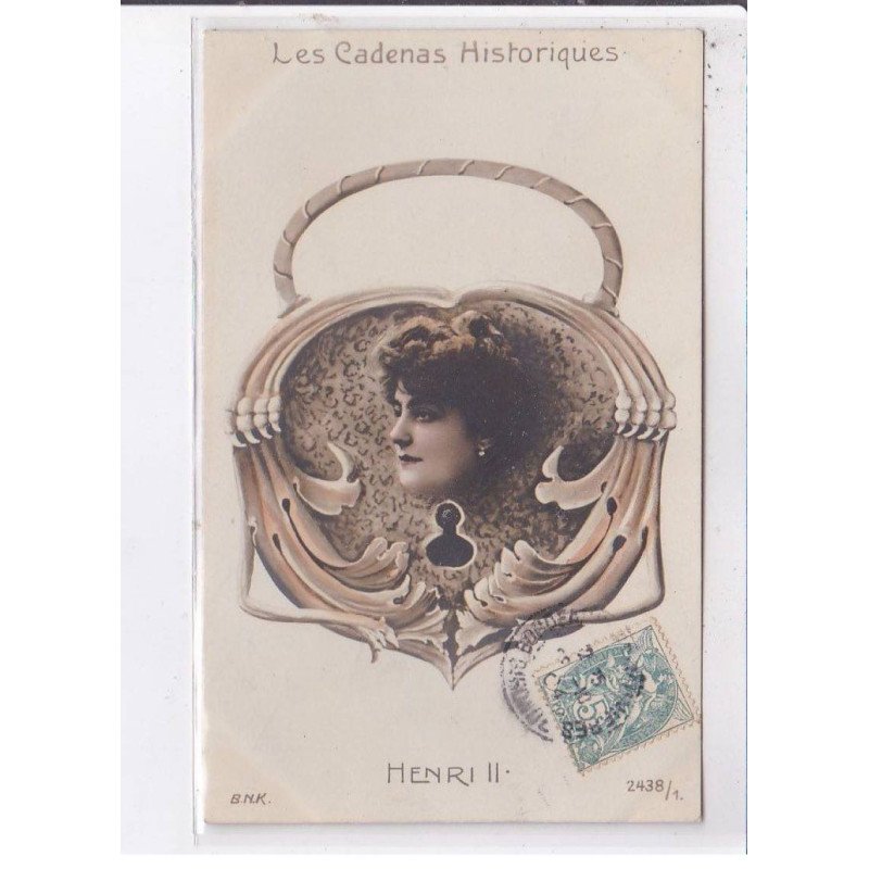 SURREALISME: photo montage, les cadenas historiques, henri II - très bon état