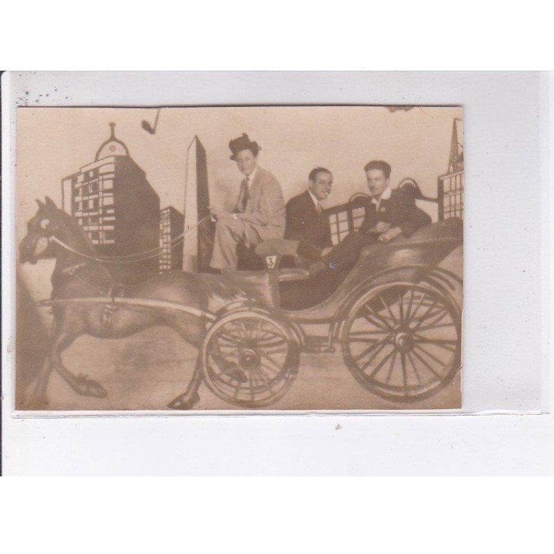 SURREALISME: photo montage, attelage, personnages - très bon état