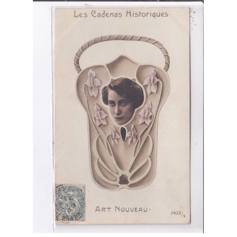 SURREALISME: photo montage, les cadenas historiques, art nouveau - très bon état