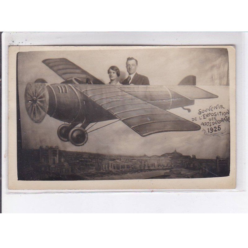 SURREALISME: photo montage, aviation, souvenir de l'exposition des arts décorative 1925 - très bon état