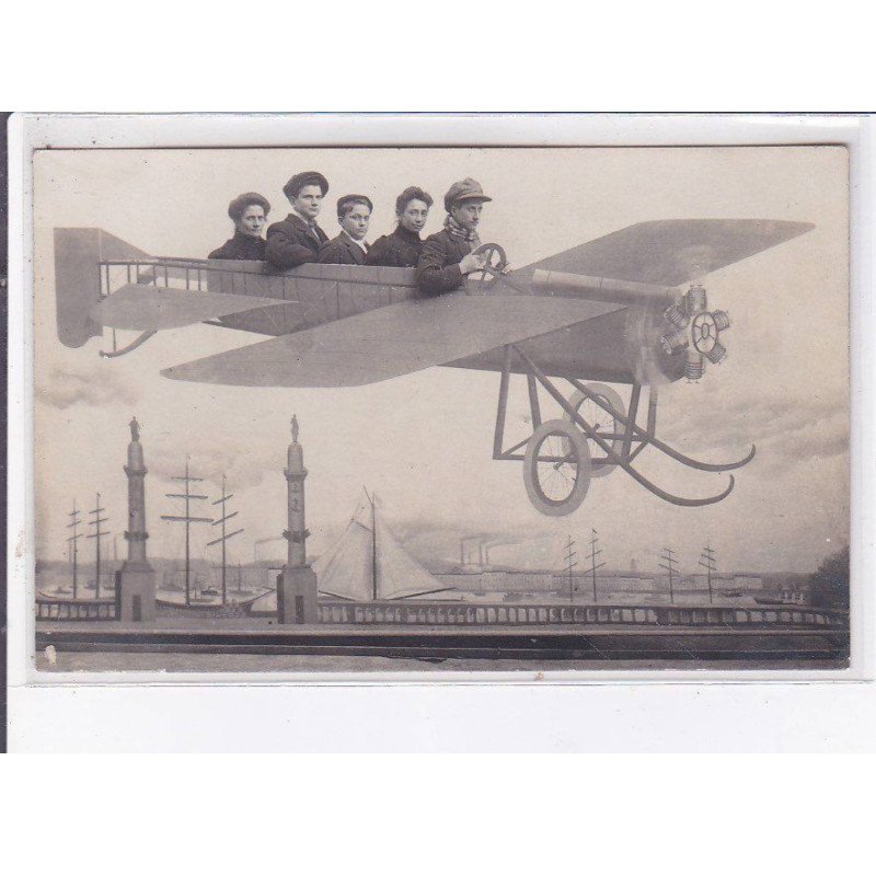 SURREALISME: photo montage, aviation, bordeaux - très bon état