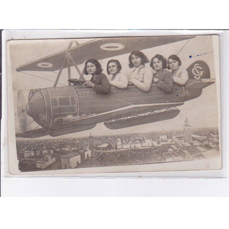 SURREALISME: photo montage, aviation, paris-tunis - état