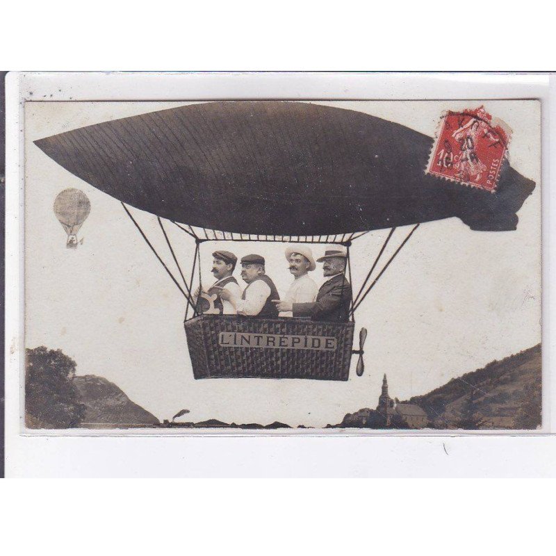 SURREALISME: photo montage, aviation, l'intrépide - très bon état