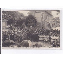 SAINT-PRIVE: inauguration de monument aux morts, 1924 - très bon état