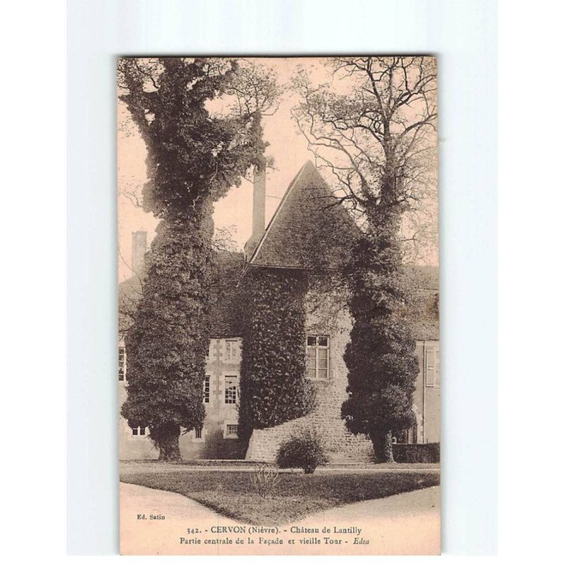CERVON : Château de Lantilly, partie centrale de la façade et vieille tour - très bon état CERVON : Château de Lantilly, partie centrale de la façade et vieille tour - très bon état