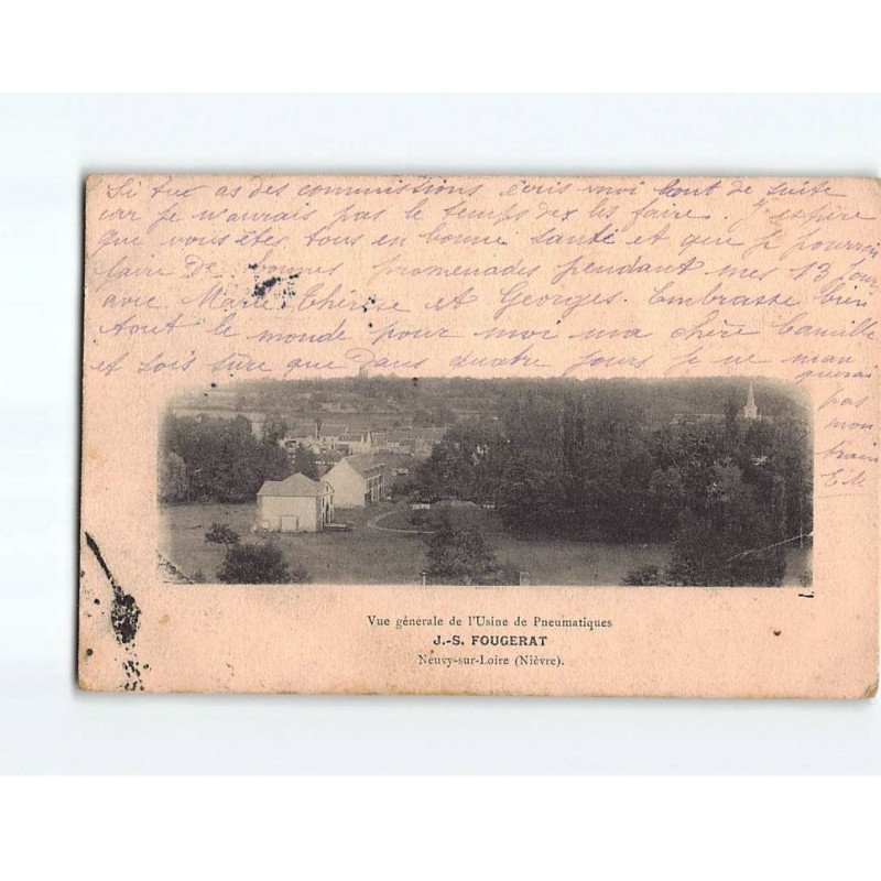 NEUVY SUR LOIRE : Vue de l'Usine de Pneumatiques J.-S. Fougerat - état
