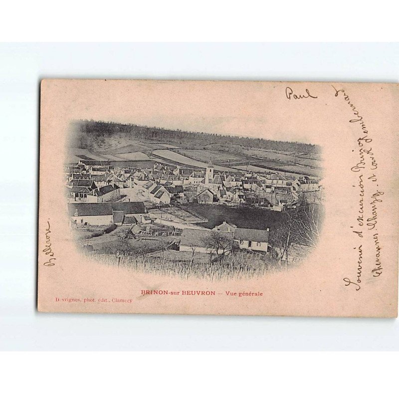 BRINON SUR BEUVRON : Vue générale - état ( Partiellement Décollée ) BRINON SUR BEUVRON : Vue générale - état ( Partiellement Décollée )