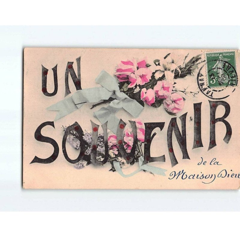 LA MAISON DIEU : Carte Souvenir - très bon état LA MAISON DIEU : Carte Souvenir - très bon état