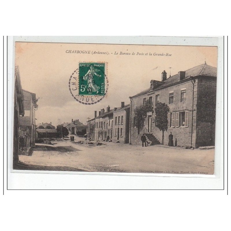 CHARBOGNE - Le Bureau de Poste et la Grande-Rue - très bon état
