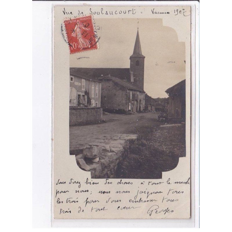 SOULAUCOURT: vue du village, église - état