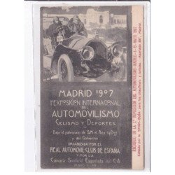 PUBLICITE: madrid 1907, exposition internacional del automovilismo, ciclismo y deportes (automobile) - très bon état