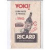 PUBLICITE: voici! le vrai pastis de marseille, ricard, méfiez-vous des immitations - état