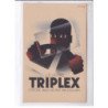 PUBLICITE: le verre triplex s'étoile mais ne fait pas d'éclats, cassandre, personnage au volant - très bon état