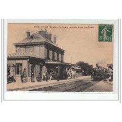 PONT L'EVEQUE - La gare au passage du Rapide Paris-Trouville - très bon état