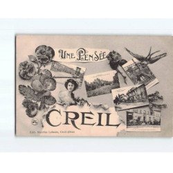 CREIL : Carte Souvenir - très bon état