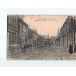 CREVECOEUR LE GRAND : Rue du Générale, Moret, poste et Télégraphe - état