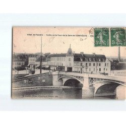 COMPIEGNE : Hôtel de Flandre, Sortie de la Cour de la Gare, pont Neuf - état