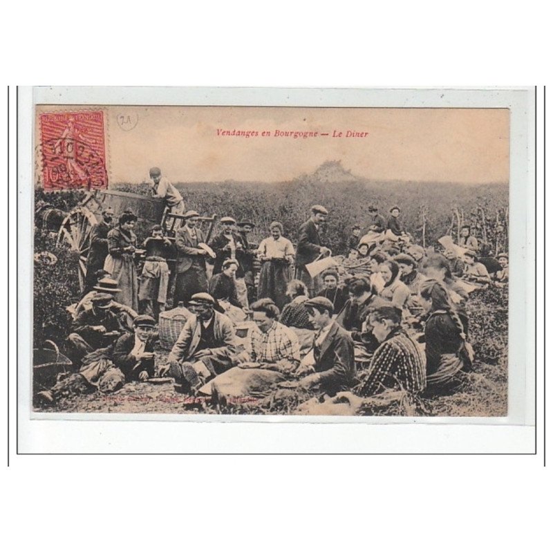 Vendanges en Bourgogne - le dîner - très bon état