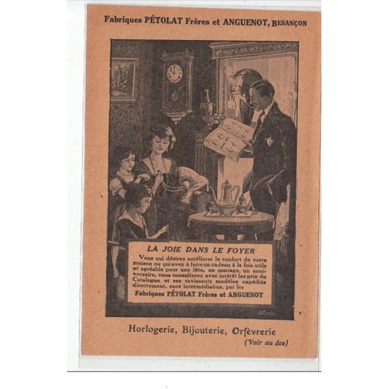 BESANçON - fabrique Pétolat Frères et Anguenot - Horlogerie, Bijouterie, Orfèvrerie - très bon état BESANçON - fabrique Pétolat Frères et Anguenot - Horlogerie, Bijouterie, Orfèvrerie - très bon état