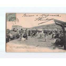 BOULOGNE SUR MER : Aspect de la Plage et des Cabines de Bains - très bon état