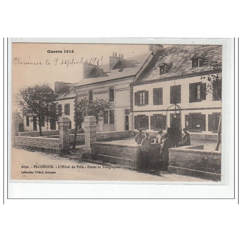 PLONEOUR - Guerre 1914 - L'hôtel de ville - Postes et Télégraphes - très bon état