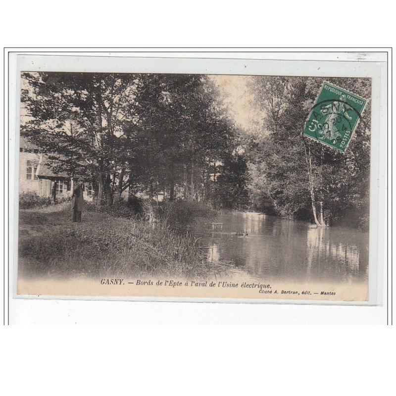GASNY - Bords de l'Epte à l'aval de l'usine électrique - très bon état