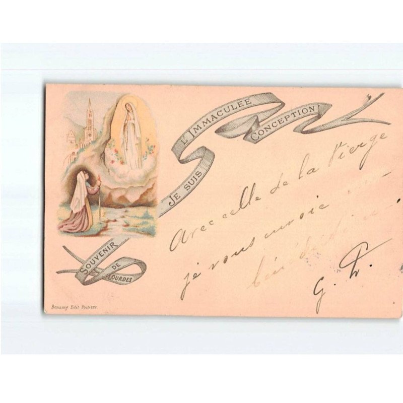 LOURDES : Souvenir de l'Immaculée Conception - très bon état LOURDES : Souvenir de l'Immaculée Conception - très bon état