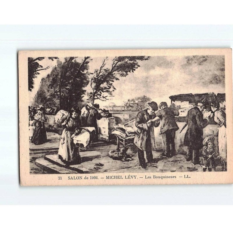 salon de 1904, Michel Lévy, les Bouquineurs - très bon état salon de 1904, Michel Lévy, les Bouquineurs - très bon état