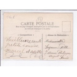 VILLAINES: au printemps, personnage, attelage - très bon état