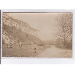 JURA: à localiser, 2CPA, vue du village, vaches - très bon état