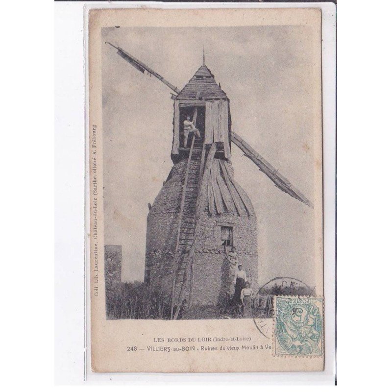 VILLIERS-au-BOIN: ruines du vieux moulin à vent - état