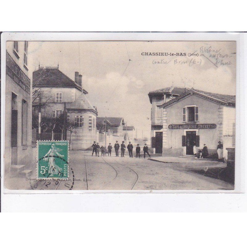 CHASSIEU-le-BAS: scène de village - très bon état