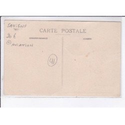 SAVIGNY: souvenir de meeting de l'aviateur guillaux, réglage de tendeurs, aviation - très bon état