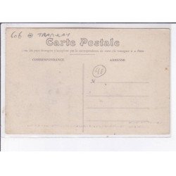 PONT-LEVOY: fête d'aviation des 14 et 15 août 1910, cortège officiel sortant de la gare, tramway - très bon état