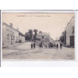 VILLETRUN: la grande rue et l'église - très bon état