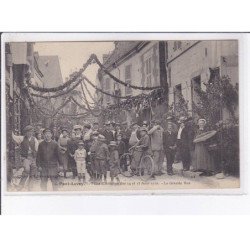 PONT-LEVOY: fête d'aviation des 14 et 15 août 1910, la grande rue - très bon état