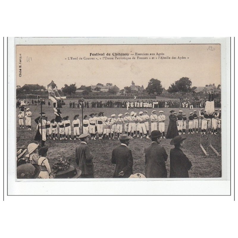 Festival de CHITENAY - Exercice aux agrès """"L'Eveil des Contres"""" , """"l'Union patriotique de Fresnes"""" (...) - t
