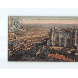 LYON : Le Sanctuaire de Fourvière et la Ville, vue prise de la Tour Métallique - état