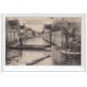 Les inondations à RECY (janvier 1910) Principale rue du village - le Café Saint Nicolas écroulé - très bon état
