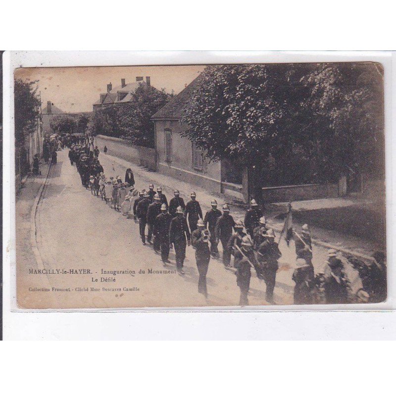 MARCILLY-le-HAYER: inauguration du monument, le défilé - état