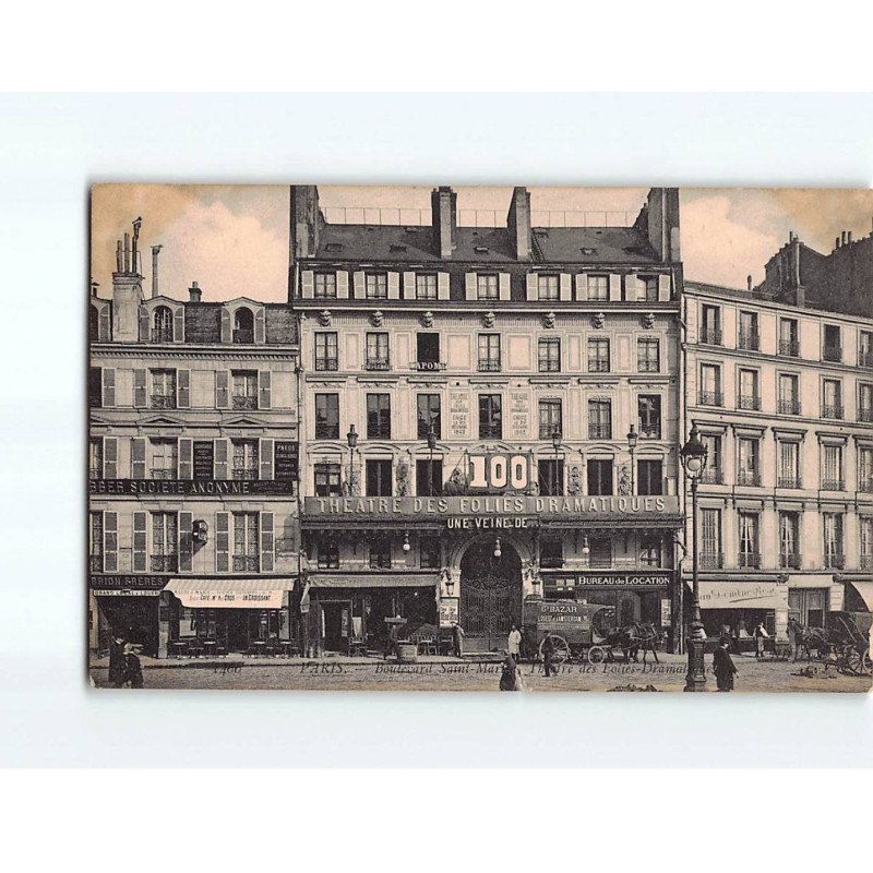 PARIS : Boulevard Saint-Martin, Théâtre des Folies-Dramatiques - très bon état